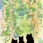 "Looking Out the Front Door", Watercolor, 6" x 9" © Bernadette E. Kazmarski