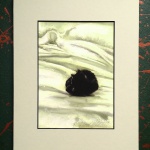 “Autumn Afternoon Bed”, pastel, 5.5” x 7.5”, matted for 8” x 10” frame