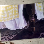 "Waiting for Mom" 11 x 14 laminated placemat.