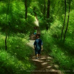 "Running Through the Woods", pastel, 20" x 14" © Bernadette E. Kazmarski