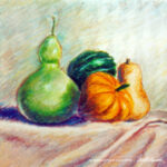 Squashes, 12 x 12,oil pastel, 1998 © Bernadette E. Kazmarski