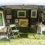 My tent set up for my exhibit and ready for customers.