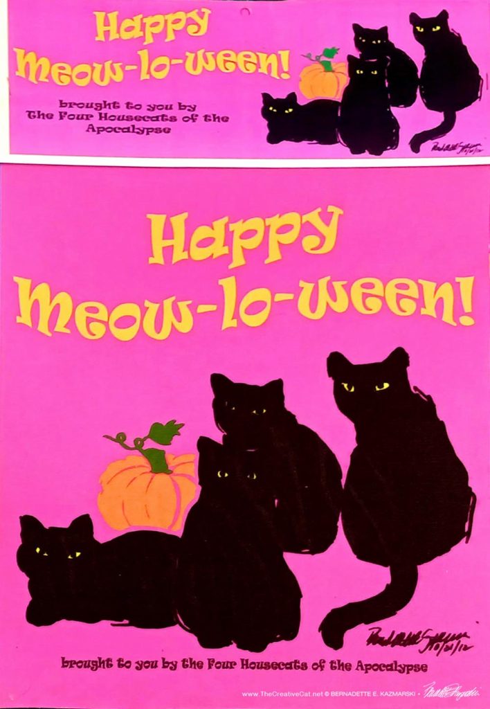 Happy Meow-lo-ween Garden Flag