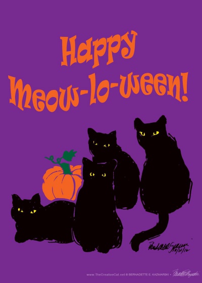Happy Meow-lo-ween desin