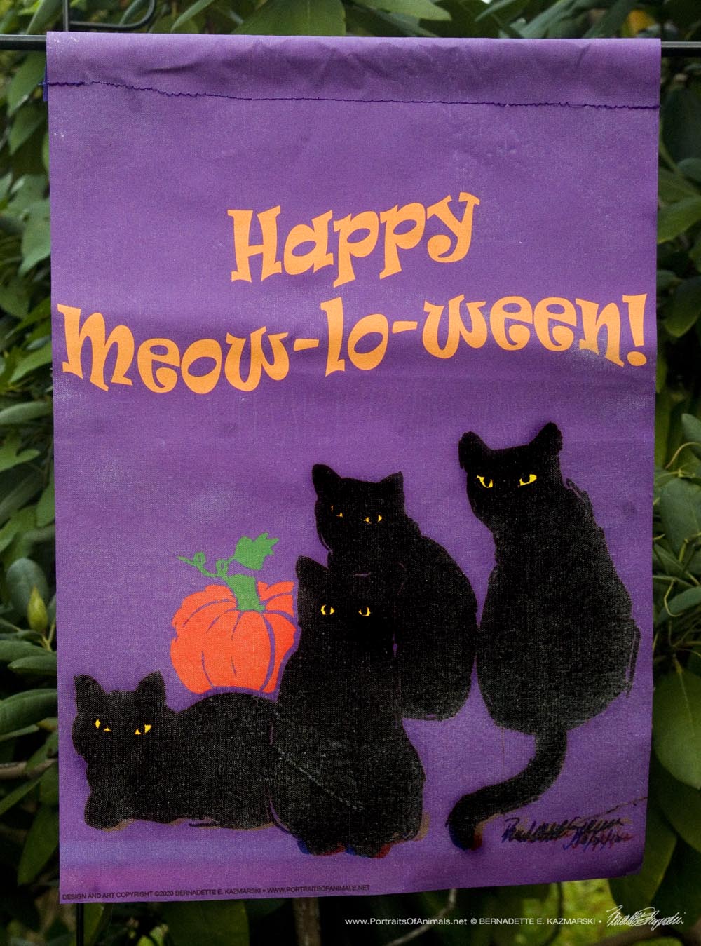 Garden Flag, Happy Meow-lo-ween
