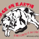 “A Cat Named Peace, A Dog Named Earth”, holiday card