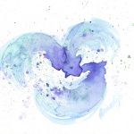 "Dreams of Three", watercolor, 9" x 6" © Bernadette E. Kazmarski