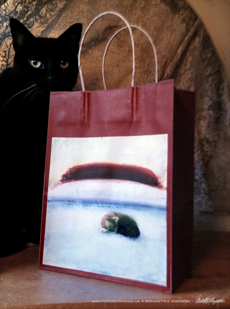 Afternoon Nap Winter Cats Gift Bag