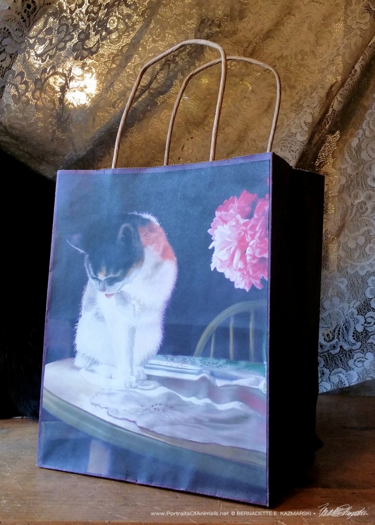 Peaches and Peonies Fine Art Gift Bag