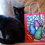 "Stained Glass Cats", pastel, 6" X 9"© Bernadette E. Kazmarski