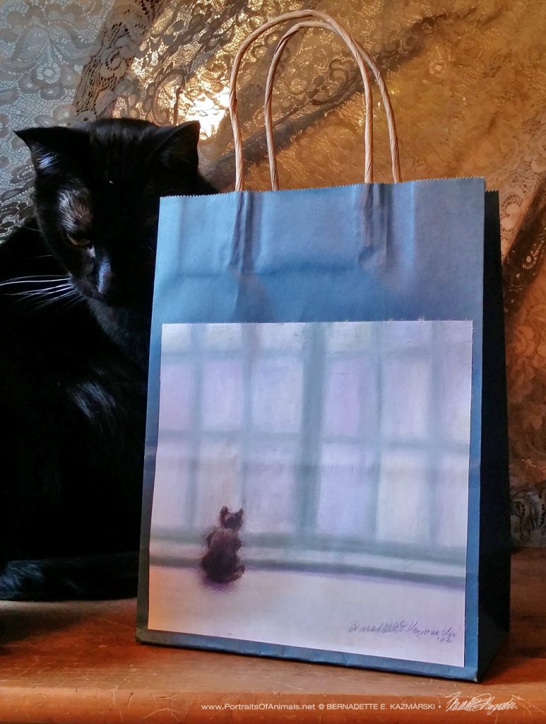 Winter Window Winter Cats Gift Bag