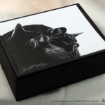 "Black and Light" cigar box keepsake.
