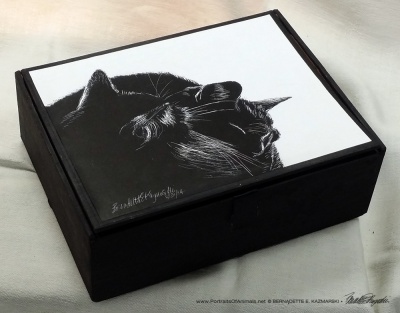 "Black and Light" cigar box keepsake.