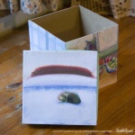 Winter Cats Keepsake box, top removed.