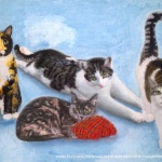 Sadie, Marley, Cici and Ashes, 2016 family portrait