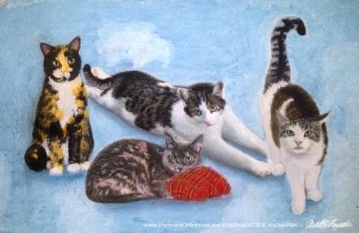 Sadie, Marley, Cici and Ashes, 2016 family portrait