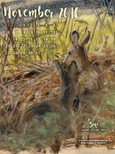 "Safe" desktop calendar, 600 x 800 for iPad, Kindle and other readers.
