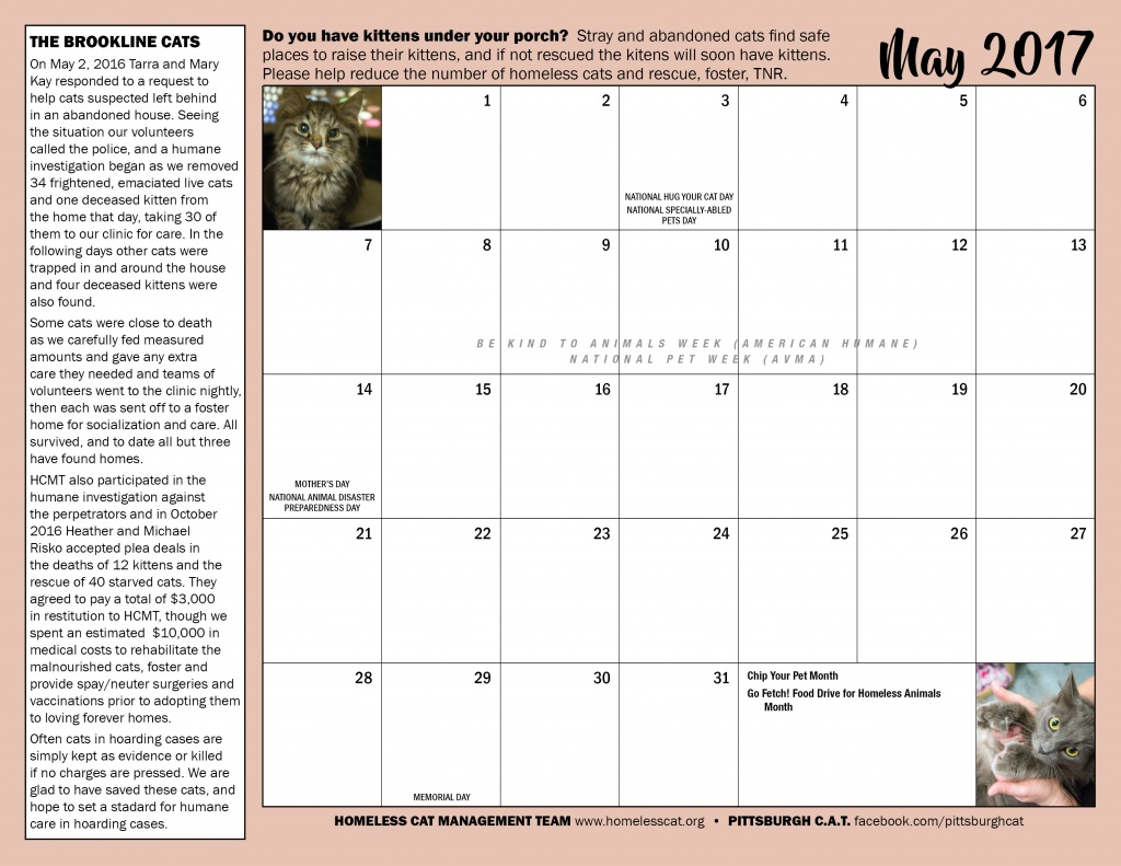 May calendar and sponsor ad.
