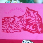 Magenta card.