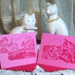 Magenta cards, two designs.