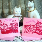 Pink cards, two designs.