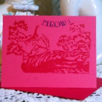 Red cards with red ink.