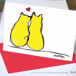Two Yellow Cats Valentine.