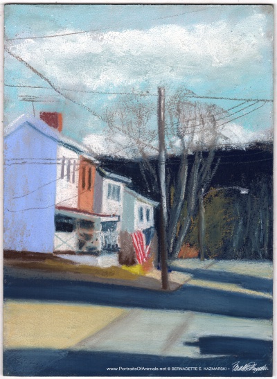 Dead End, pastel on prepared board, 8 x 12 © Bernadette E. Kazmarski