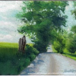 Summer Back Road, pastel on prepared board, 8 x 12 © Bernadette E. Kazmarski