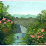 Summer Morning on the Deck, pastel on prepared board, 8 x 12 © Bernadette E. Kazmarski
