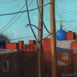 Touched By Evening, pastel on black Art Spectrum sanded, 8.5 x 12 õ Bernadette E. Kazmarski