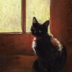 "Mimi is Ready for Spring", pastel on pastello paper, 8 x 10 © Bernadette E. Kazmarski