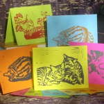 Tabbies note cards, "Brights".