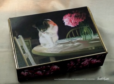 Peaches and Peonies Keepsake, design.