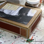 "Waiting for Mom" cigar box keepsake.