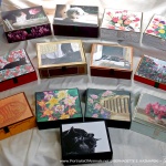 Thirteen finished keepsakes, ready for Mother's Day.