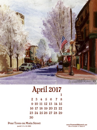 Desktop calendar, 600 x 800 for iPad, Kindle and other readers.