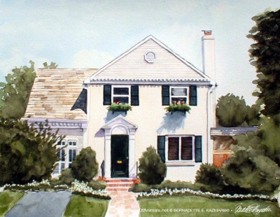 Michael's House, watercolor, 10 x 12, 2002.