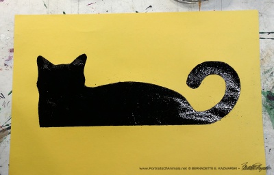 The test print on paper.