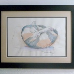 Peaches' Nap Spot, framed.