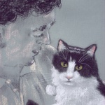 Fred and Simba, detail of two faces.