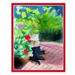 Garden Sketch With Mimi matted new member print.