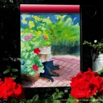 Garden Sketch with Mimi garden flag