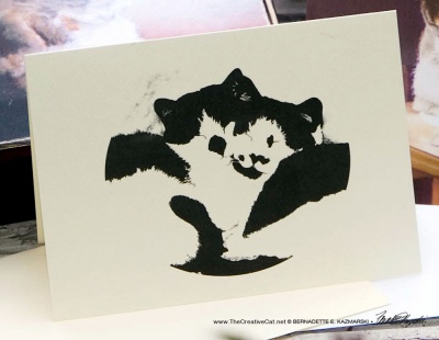 "I Like Your Spots" note card from Kitties Being Kitties.