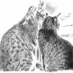 They Miss You When You're Gone, colored pencil on coquille, 5 x 7, 1989 © Bernadette E. Kazmarski