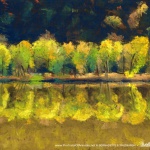 Allegheny River Reflections, pastel, 12, x 16 © Bernadette E. Kazmarski