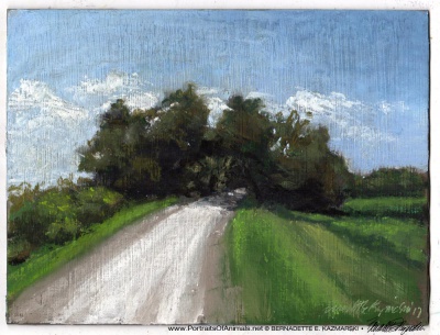 Marsh Road, pastel on self-prepared board, 9 x 12 © Bernadette E. Kazmarski