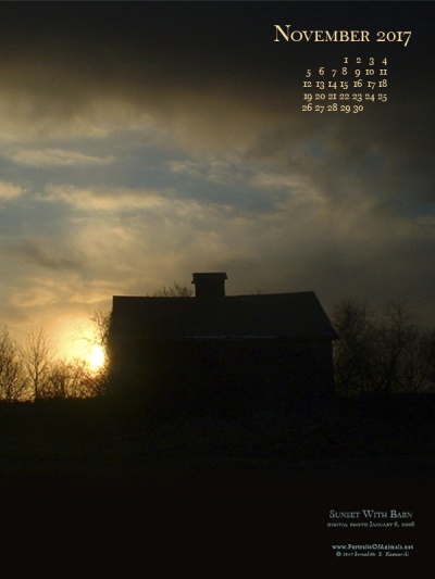 Desktop calendar, 600 x 800 for iPad, Kindle and other readers.