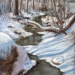 Unnamed Tributary, 9 x 12, pastel © Bernadette E. Kazmarski