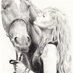 Hania and Gracja, 8 x 10, pencil, 2017 © Bernadette E. Kazmarski